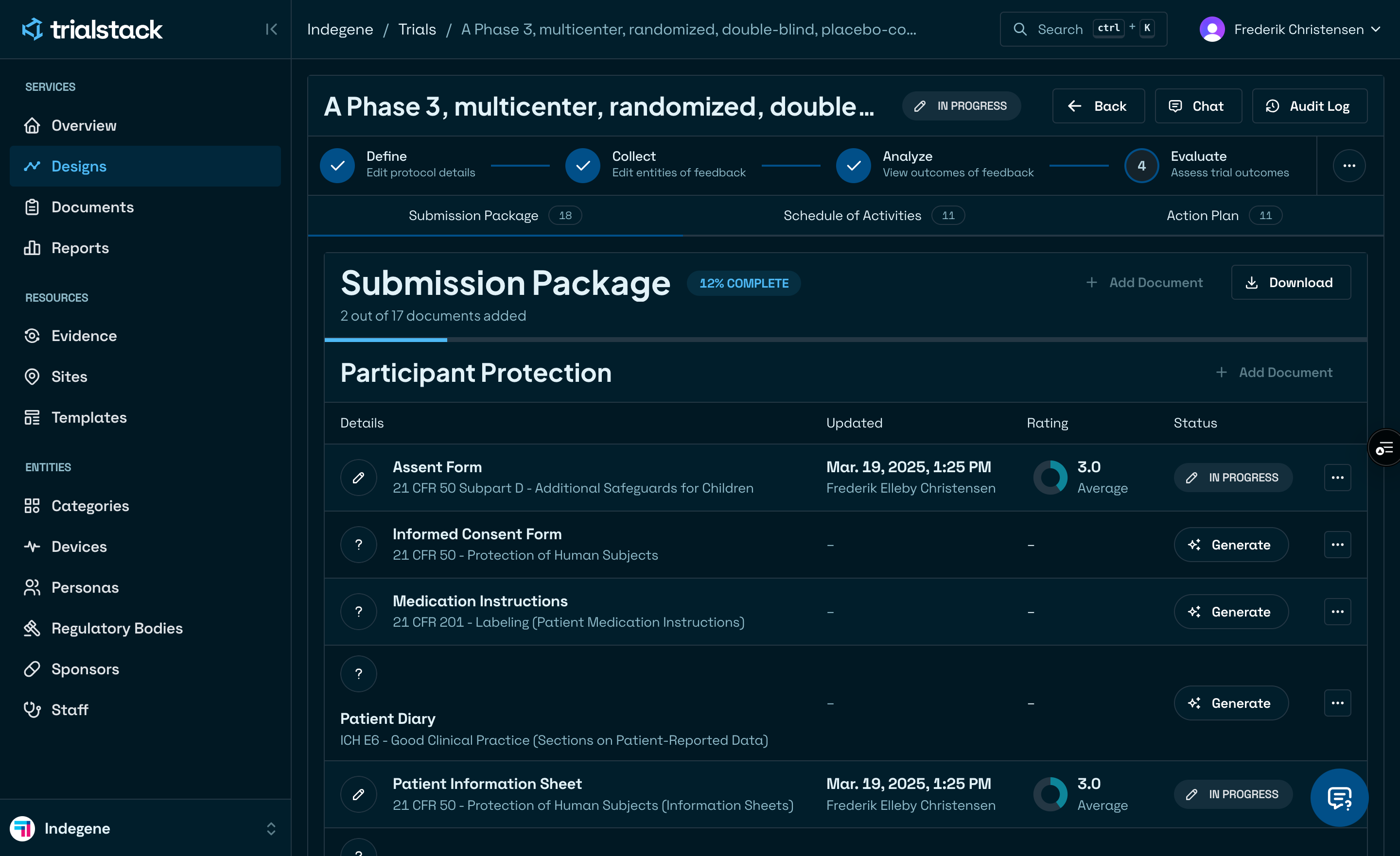 Team collaboration interface