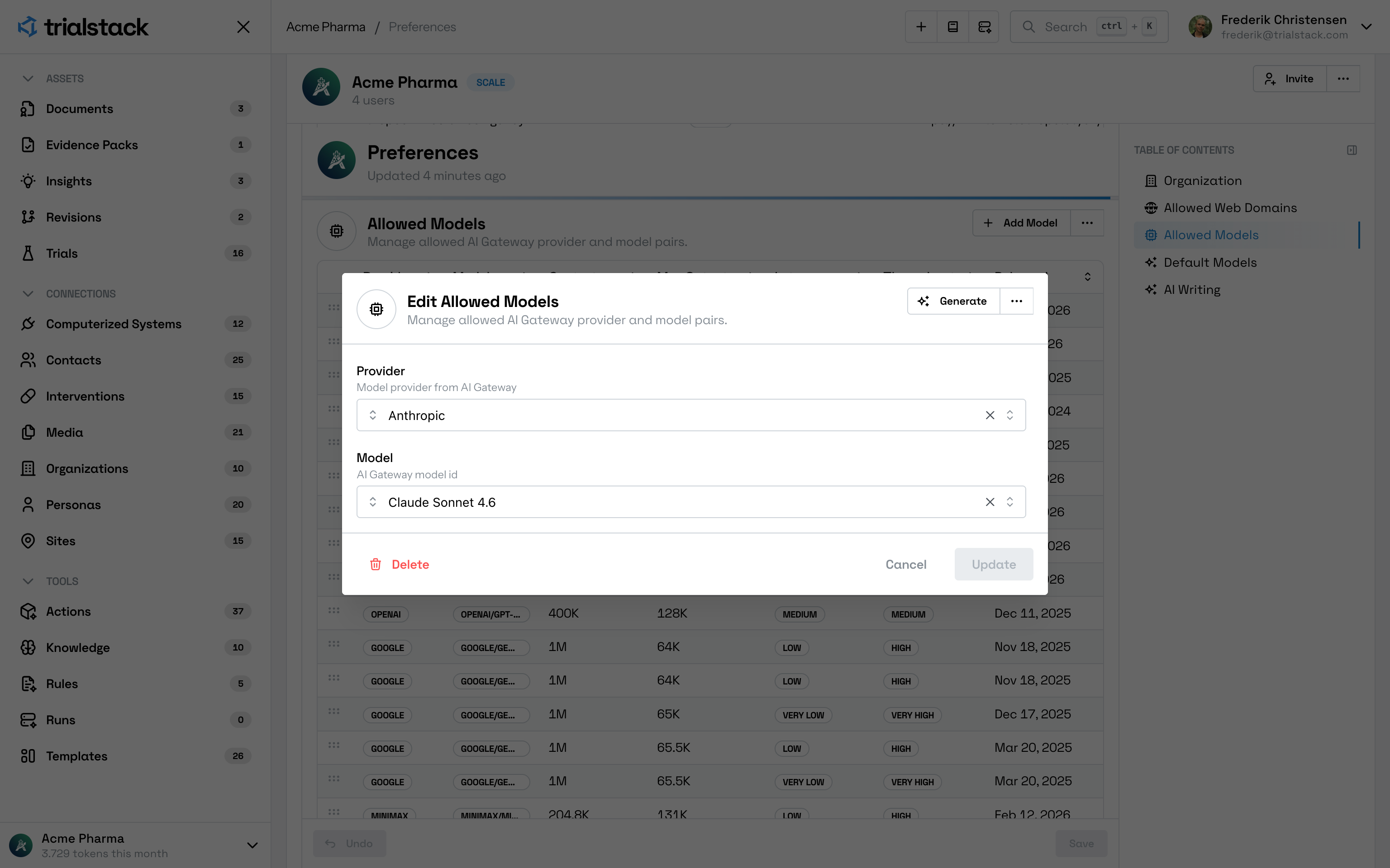 Add allowed model modal in light mode.