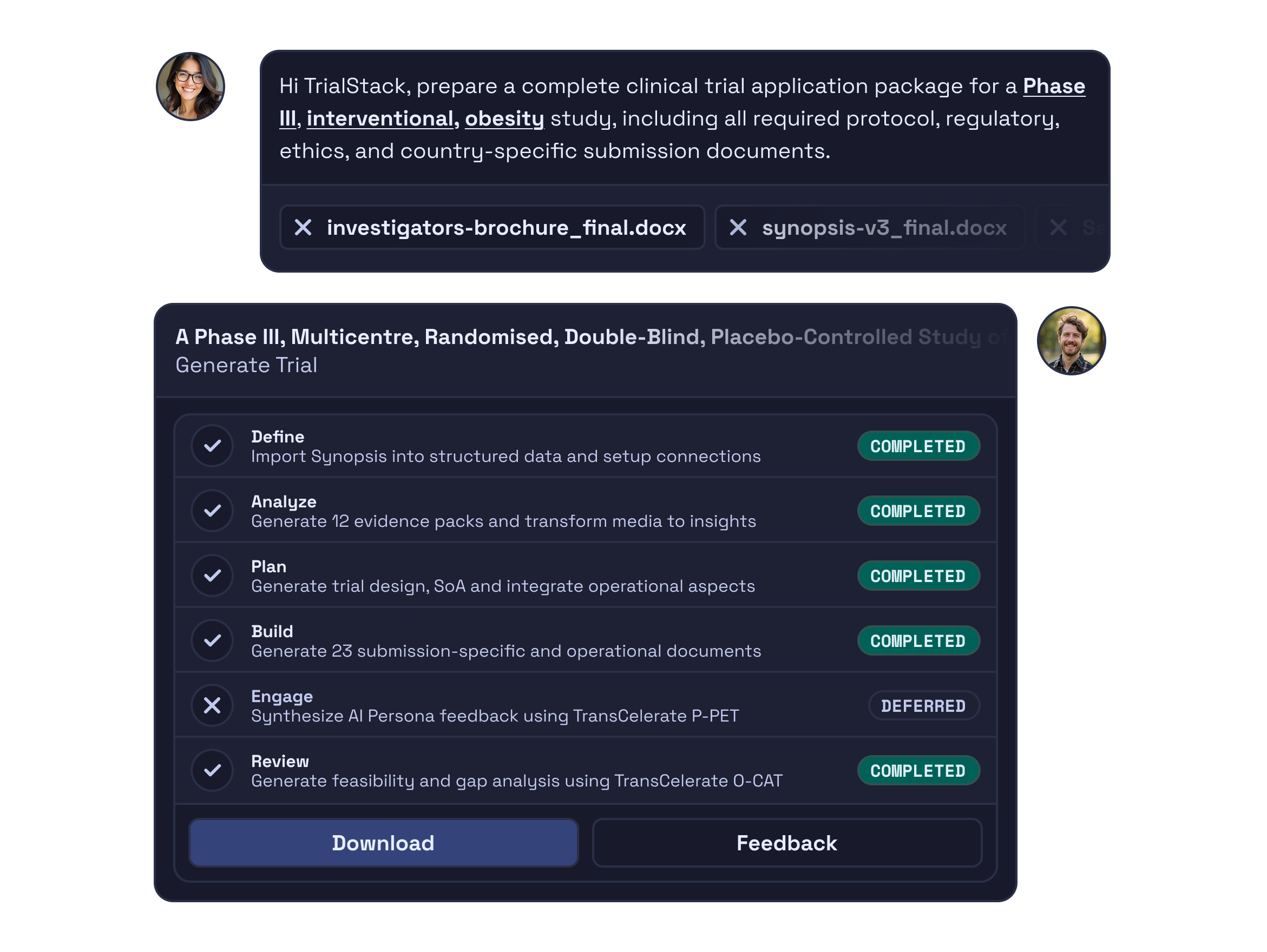 Clinical trial package generation workflow